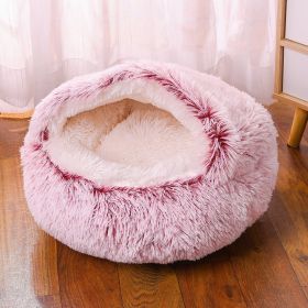 Waterproof Dog Kennel Warm Room Semi Enclosed (Option: Gradual Rose Powder-50cm)