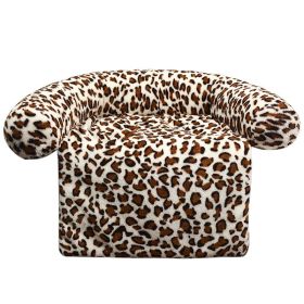 Pet Supplies Plush Kennel Sofa Blanket (Option: Light Leopard-110x130cm1720G)